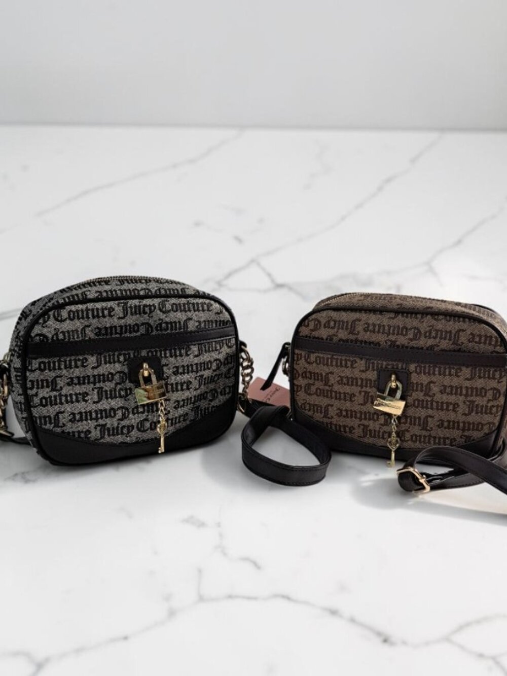 Juicy Couture Eastside Westside Black &/Brown Camera Bag Bundle Set NWT